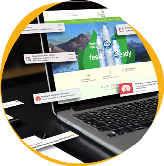 Engage your customers via our website push notification service